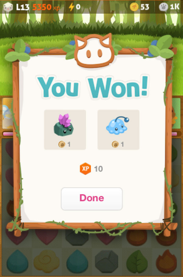 When you win a fight, you get experience points and money :)