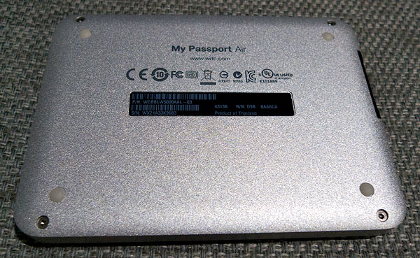 The back of the Passport Air has the same finish of a MacBook Air.